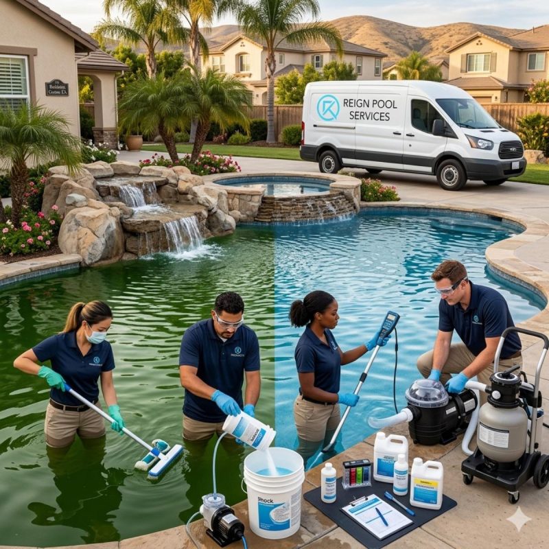 Green to Clean Pool Services in Corona California