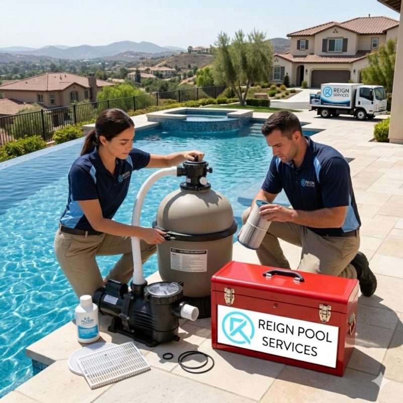 Filter Cleaning Corona, CA - Reign Pool Services
